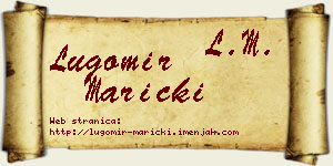 Lugomir Maricki vizit kartica